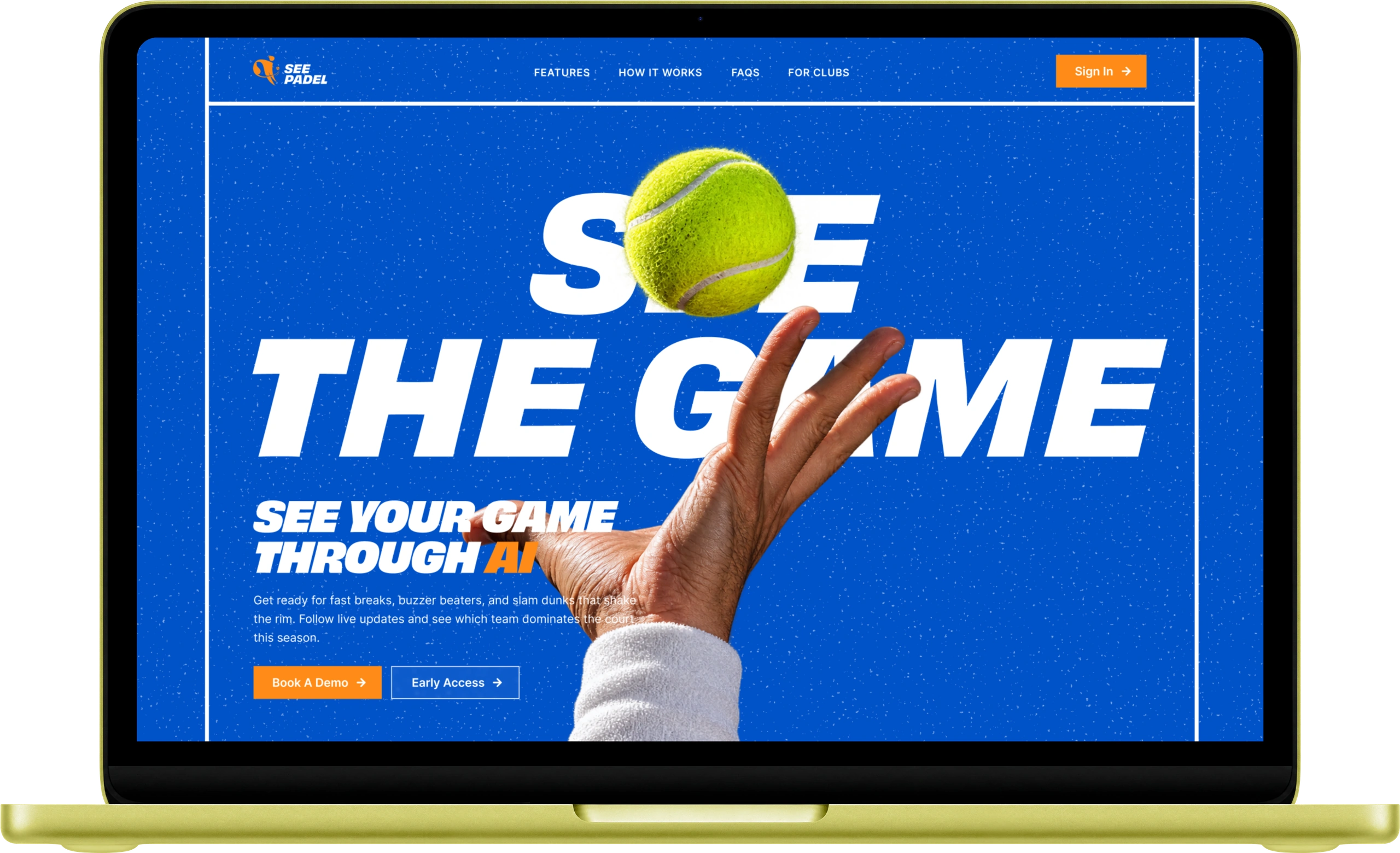 SEE Padel on desktop